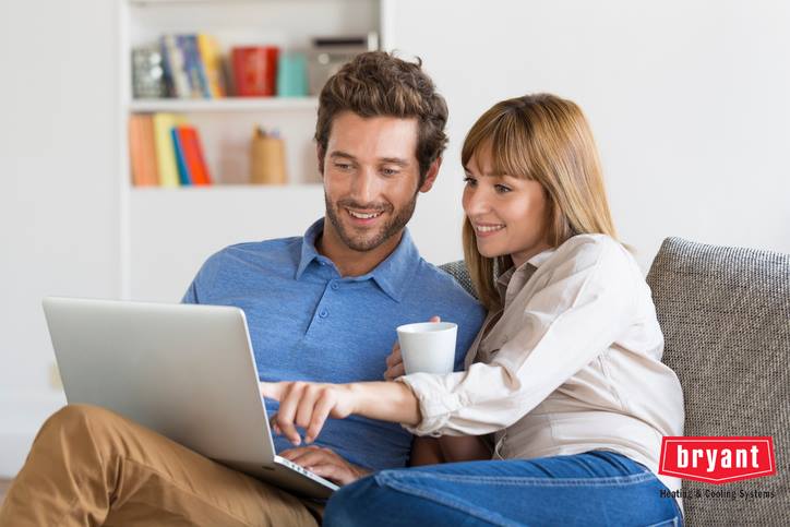 Couple with computer